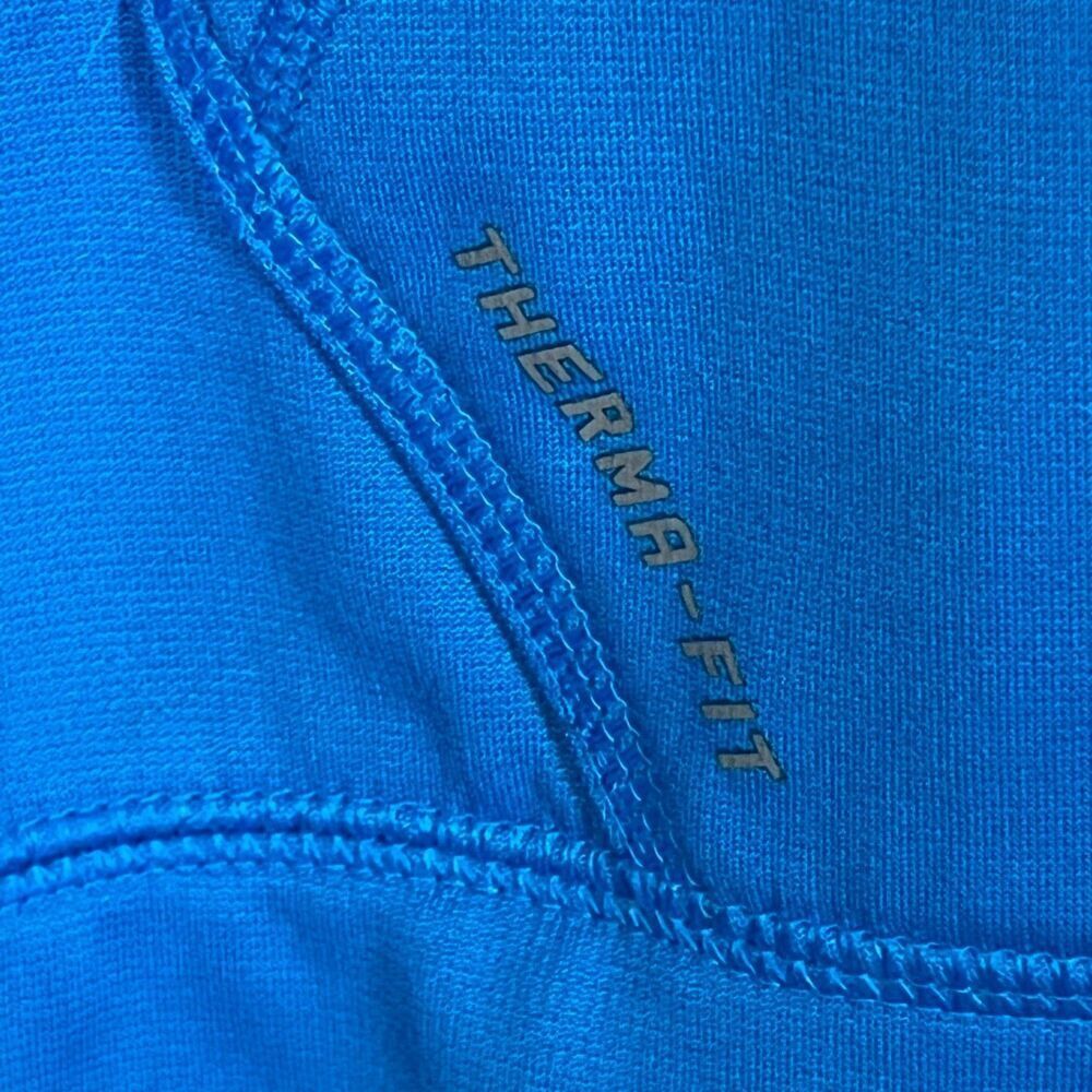 Nike Therma-FIT Hoodie Pullover Blue White Swoosh Men's Size Medium - Picture 9 of 9